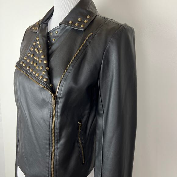Rock & Republic Faux Leather Moto Jacket, Medium, Women's - Picture 5 of 11